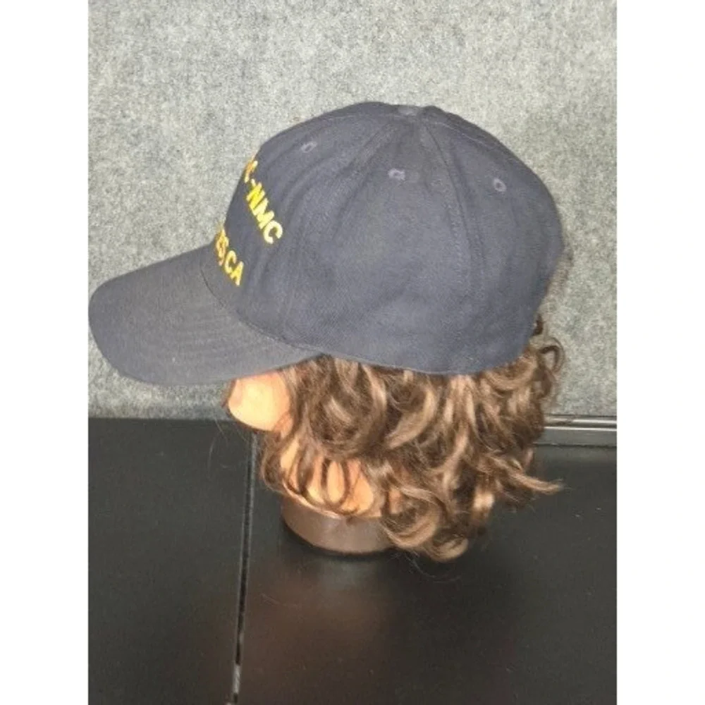 Vintage CAMSPAC-NMC Pt‎ Reyes CA Navy Blue Snapback Hat Mens California Military